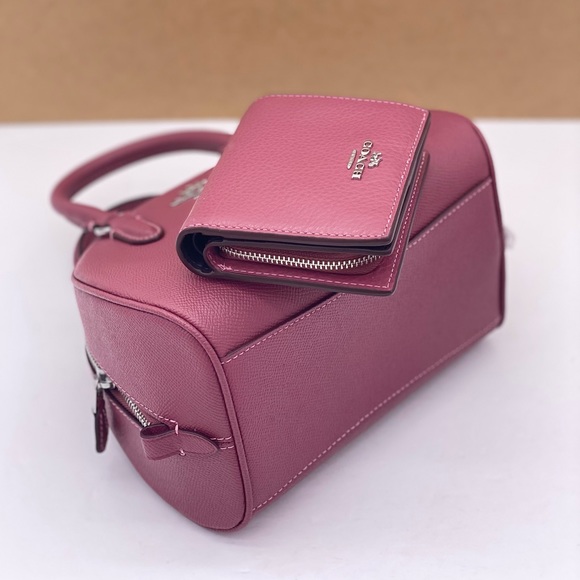 Coach Sydney Satchel Crossbody and Wallet Set Raspberry - Picture 8 of 13